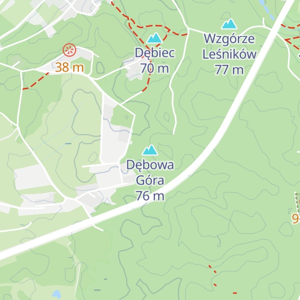 Map of Dębowa Góra
