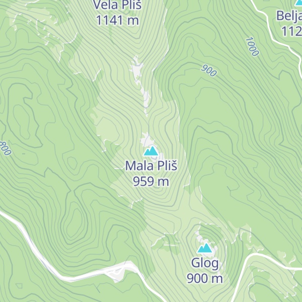 Map of Mala Pliš