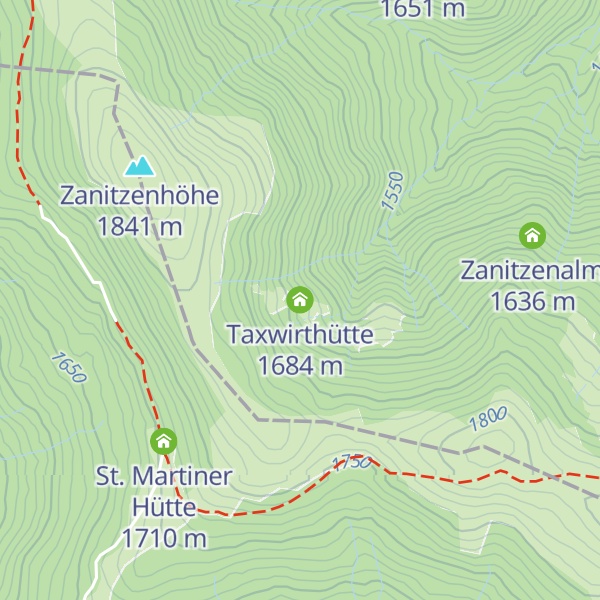 Map of Taxwirthütte