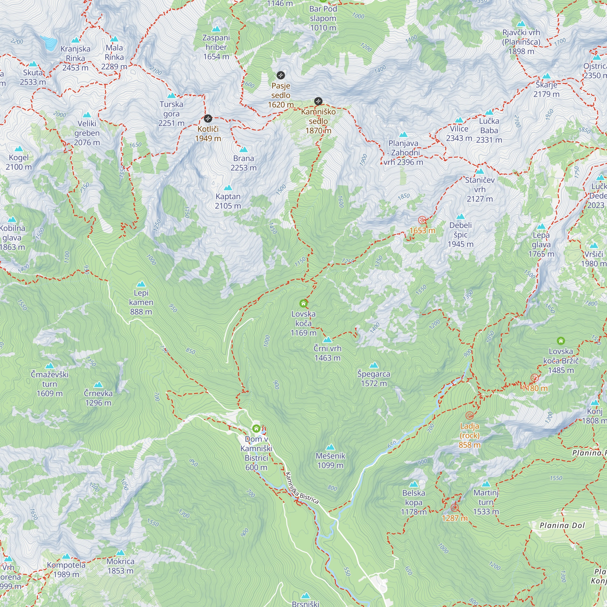 Lovska koča map