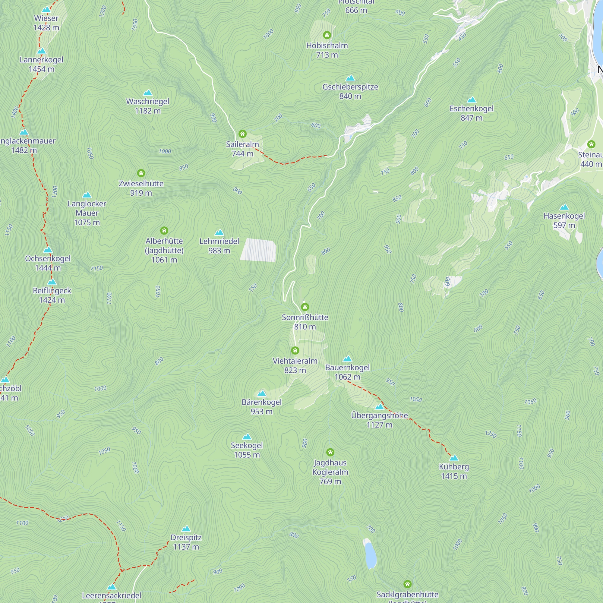 Anton Dupal Hütte map
