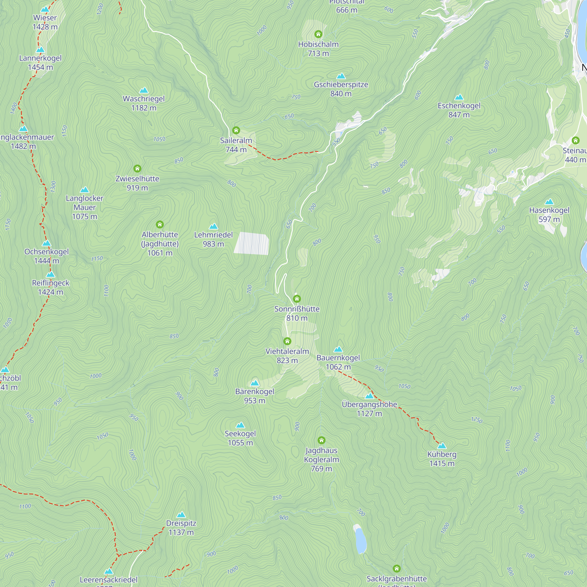 Anton Dupal Hütte map