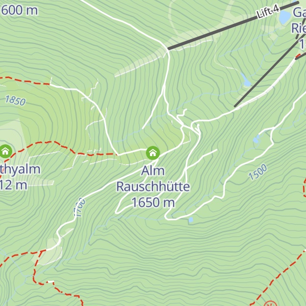 Map of Alm Rauschhütte