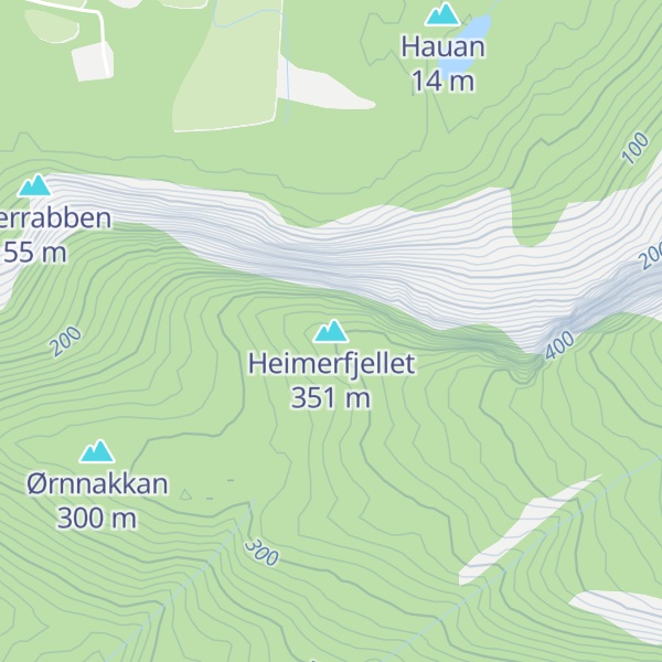 Map of Heimerfjellet