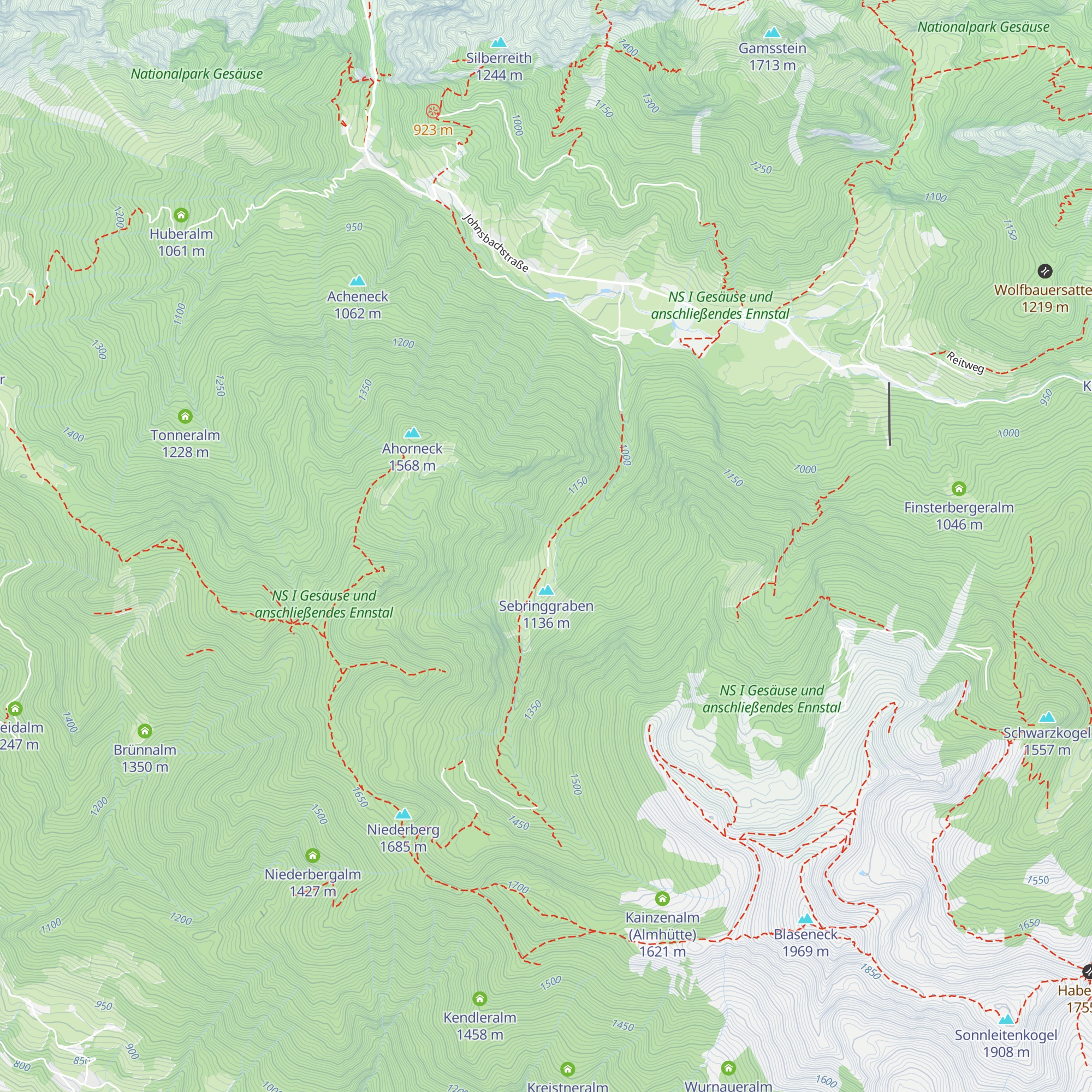 Wolfsbacher Nieder Alm map