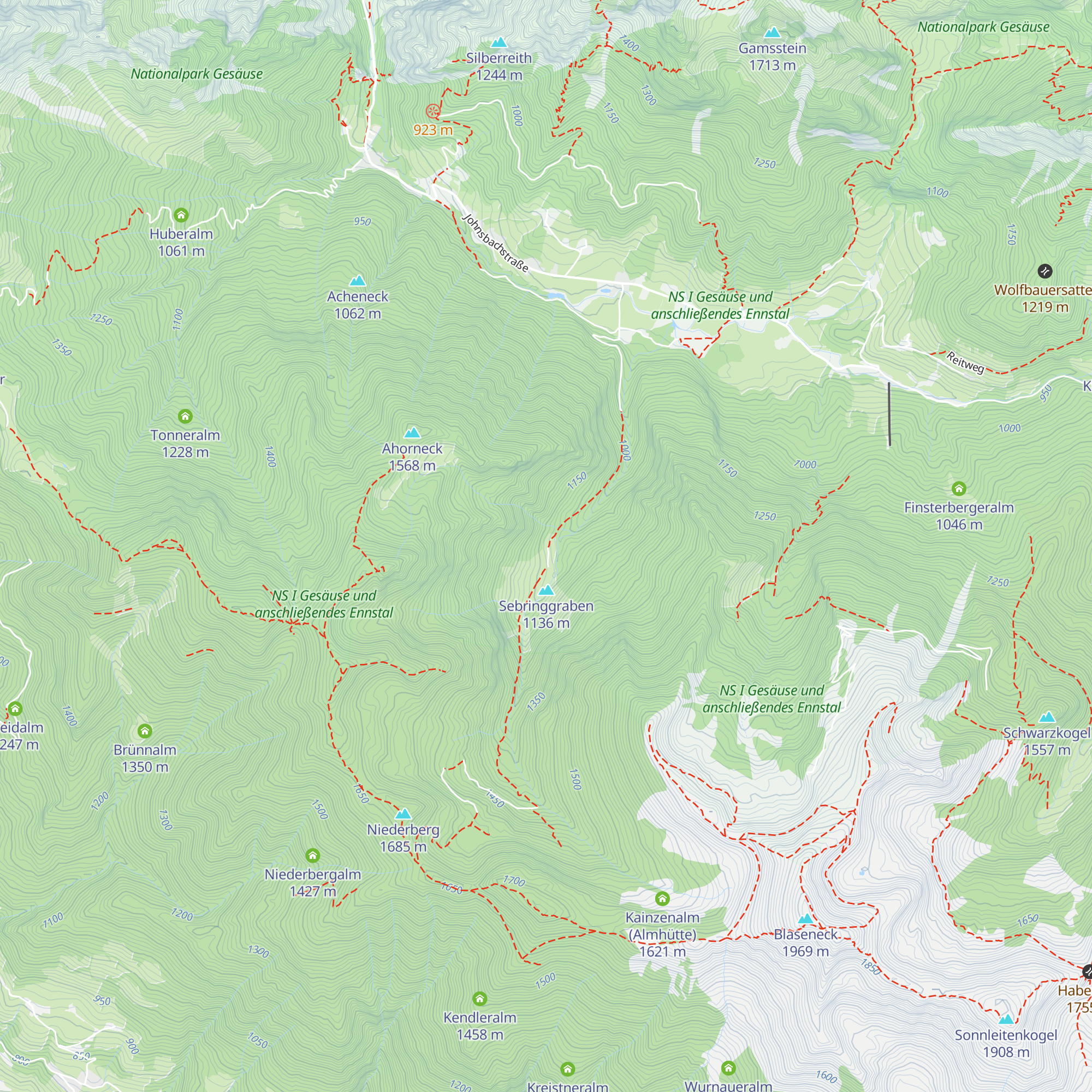 Wolfsbacher Nieder Alm map