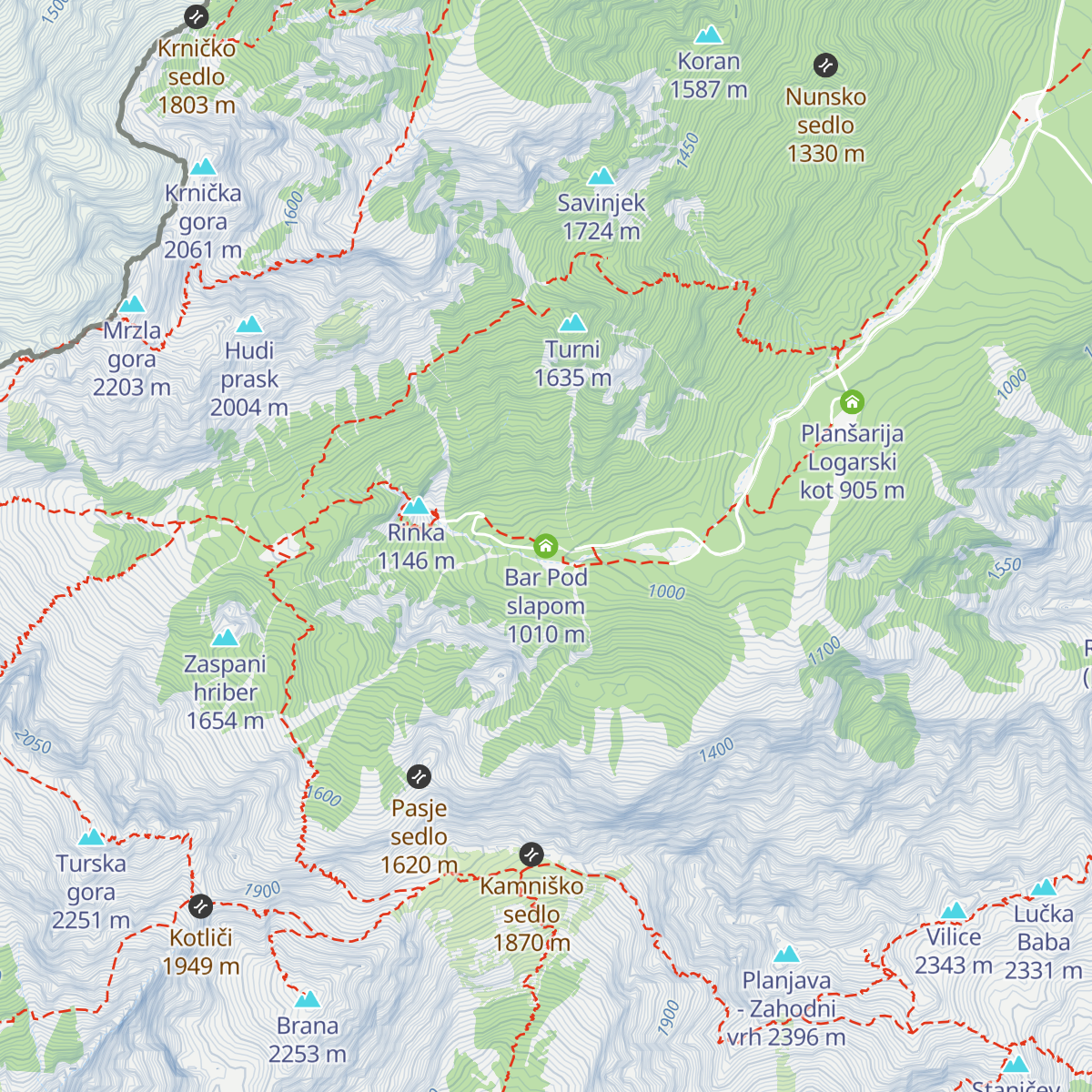 Bar Pod slapom map