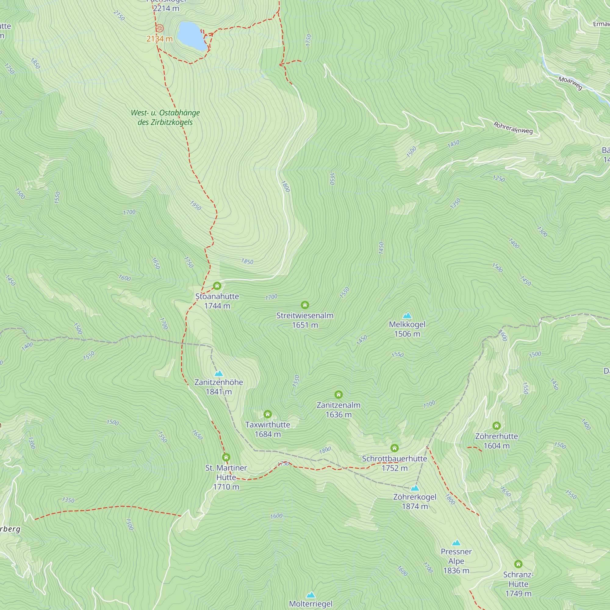 Streitwiesenalm map