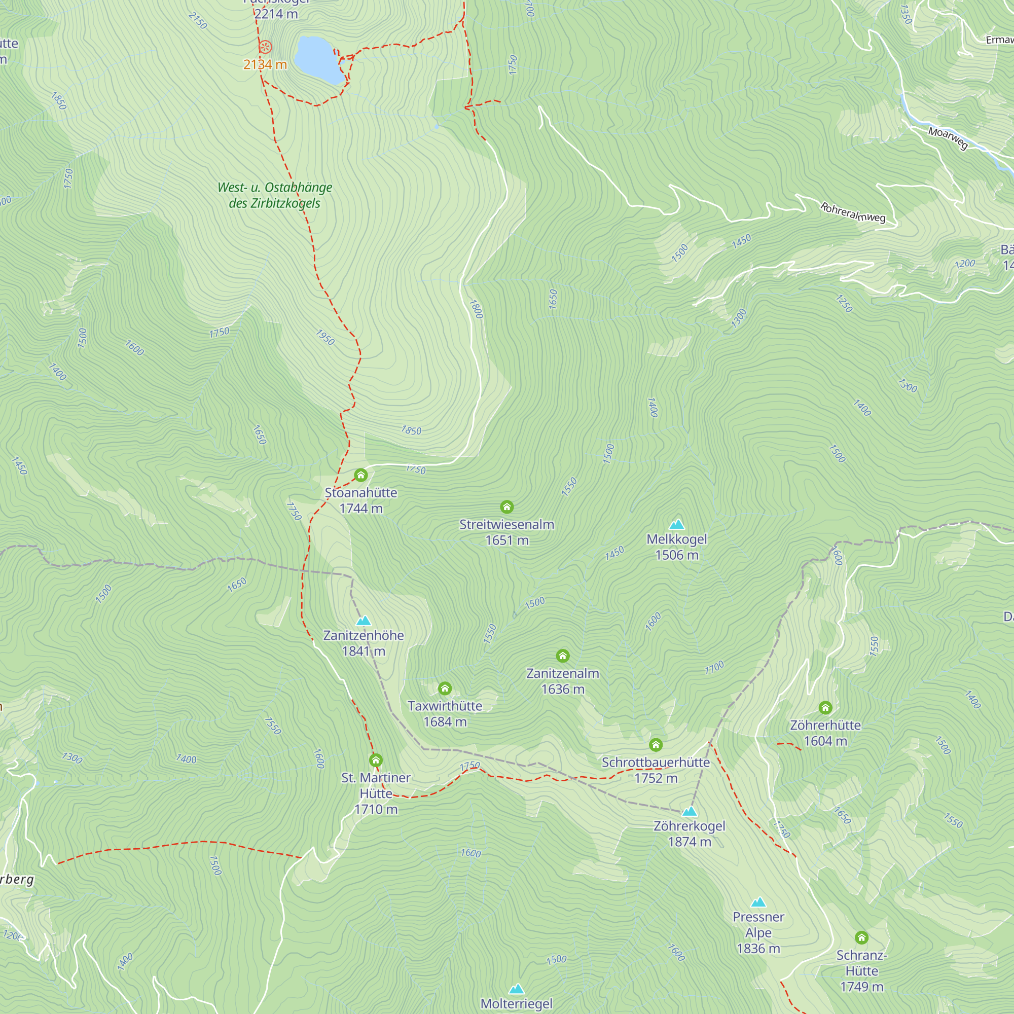 Streitwiesenalm map