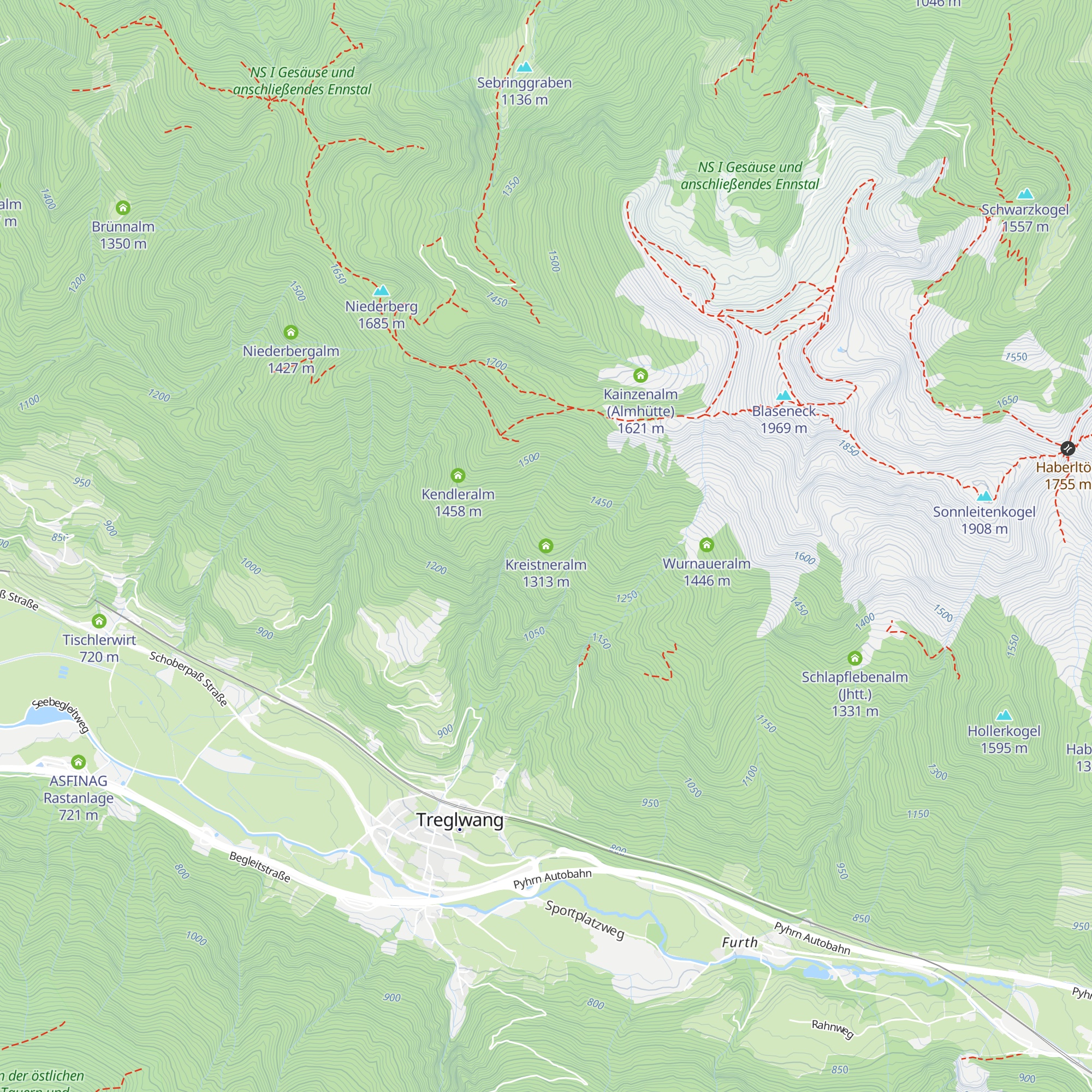 Kreistneralm map