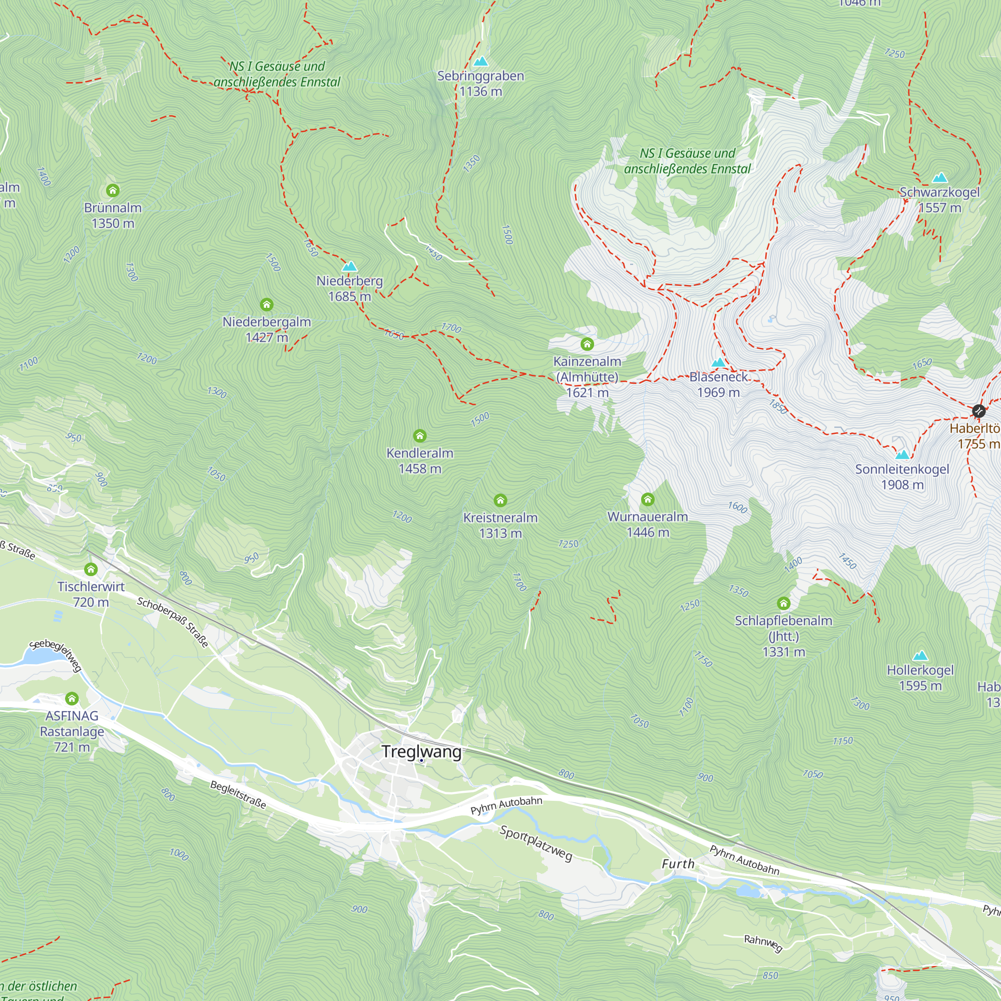 Kreistneralm map