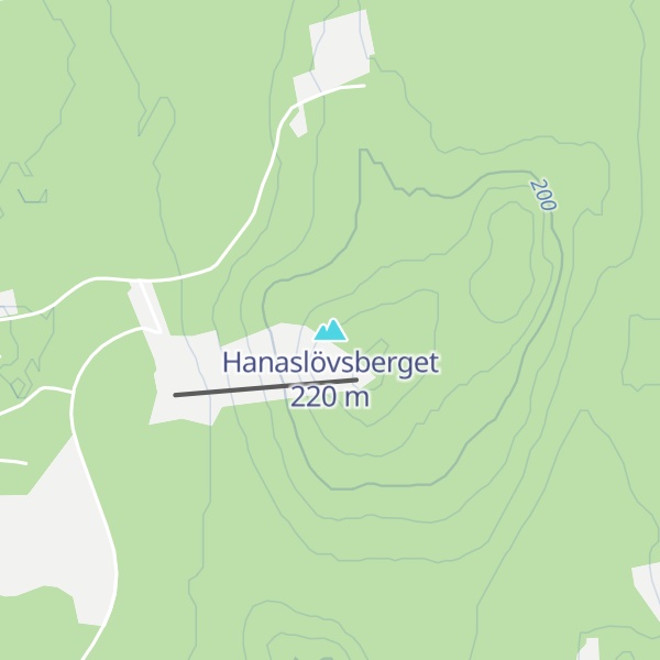 Map of Hanaslövsberget