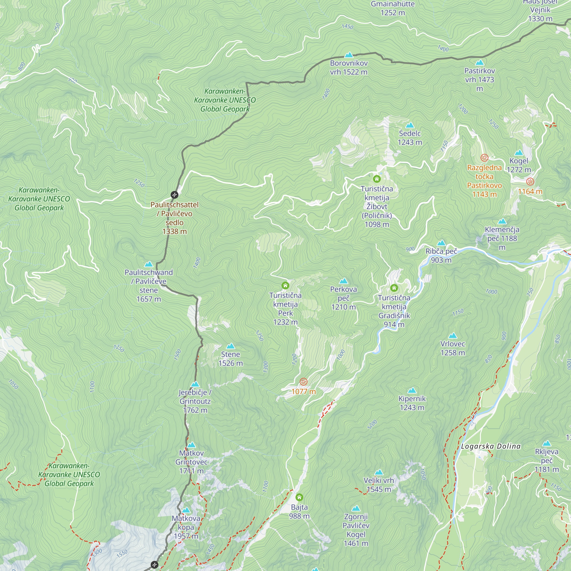 Turistična kmetija Perk map
