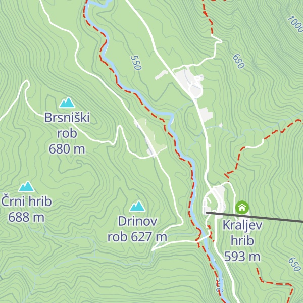 Map of Lovska koča Brsniki
