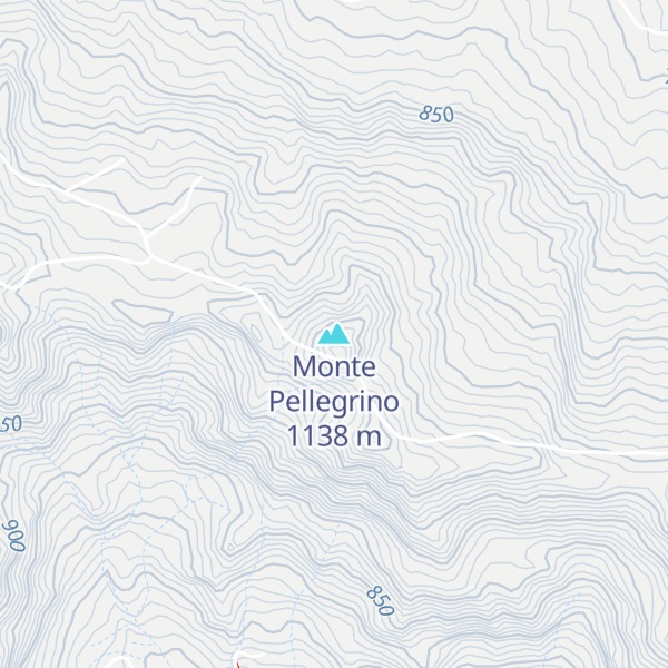 Map of Monte Pellegrino