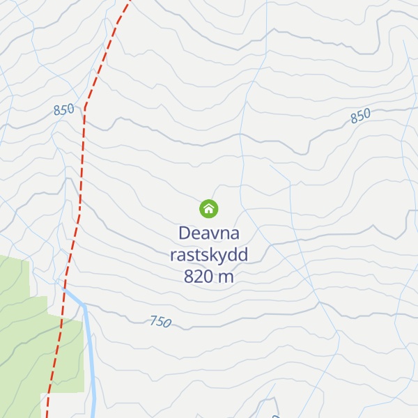 Map of Deavna rastskydd