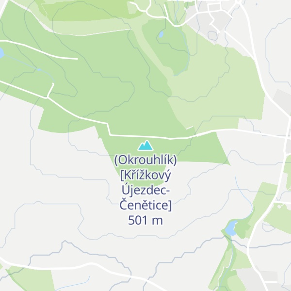Map of (Okrouhlík) [Křížkový Újezdec-Čenětice]