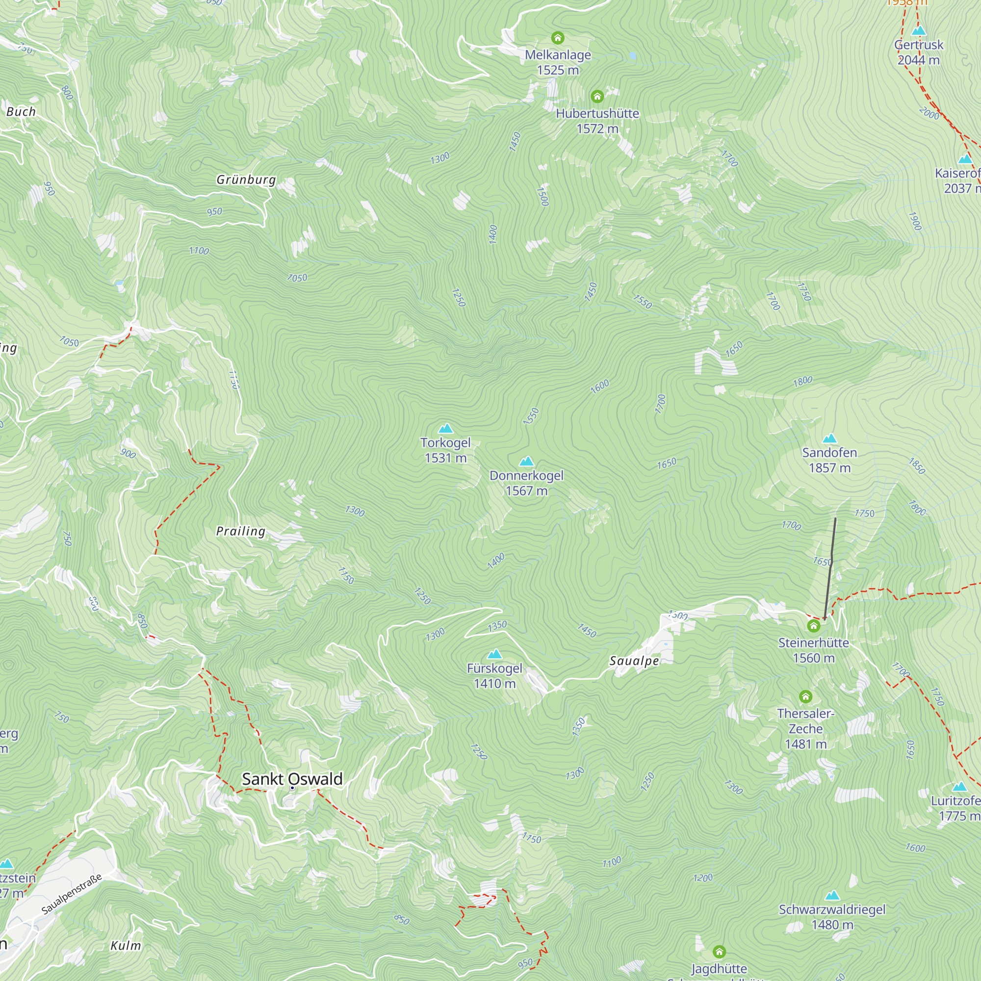 Granihütte map