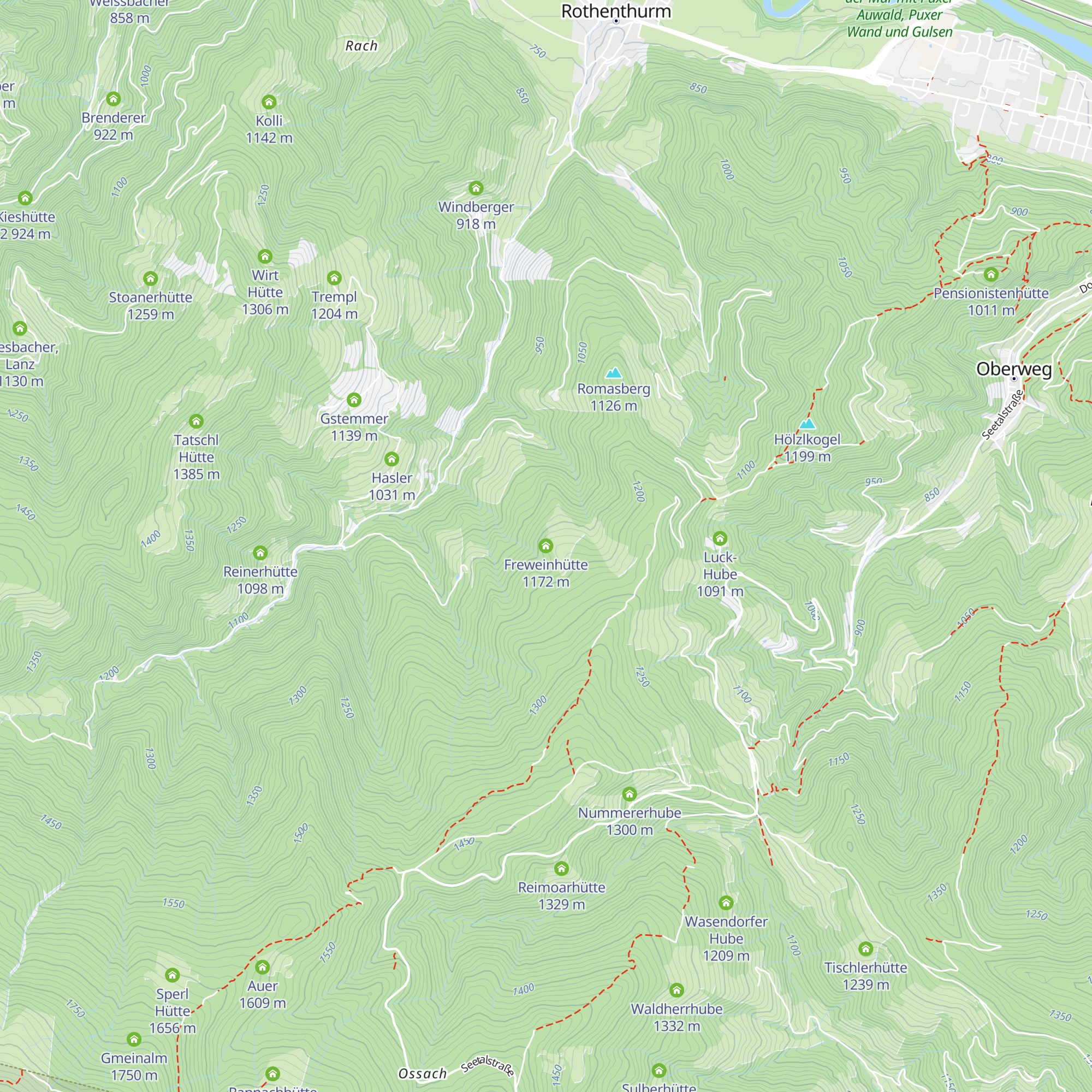 Freweinhütte map