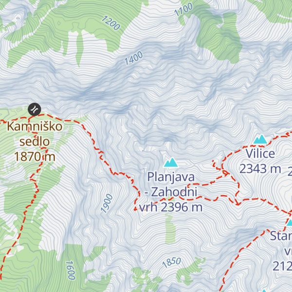Map of Rdeči kup