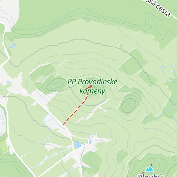 Map of Spící panna