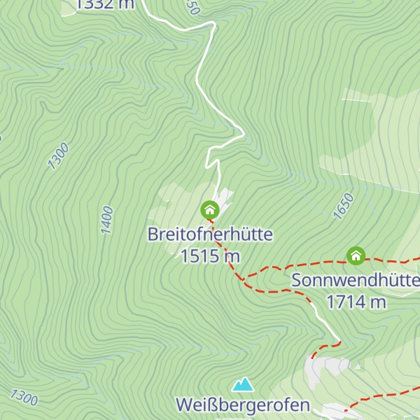 Map of Breitofnerhütte