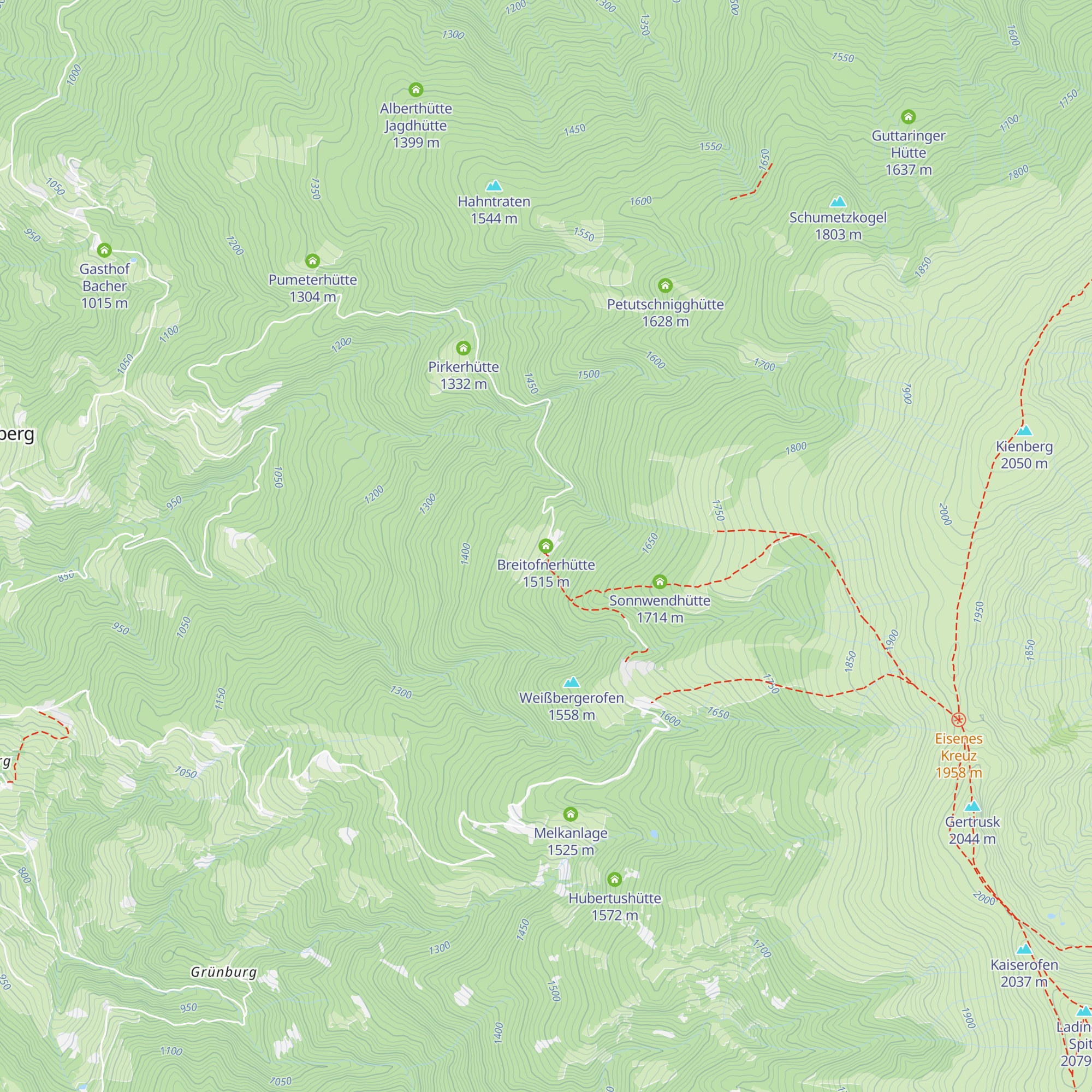 Breitofnerhütte map