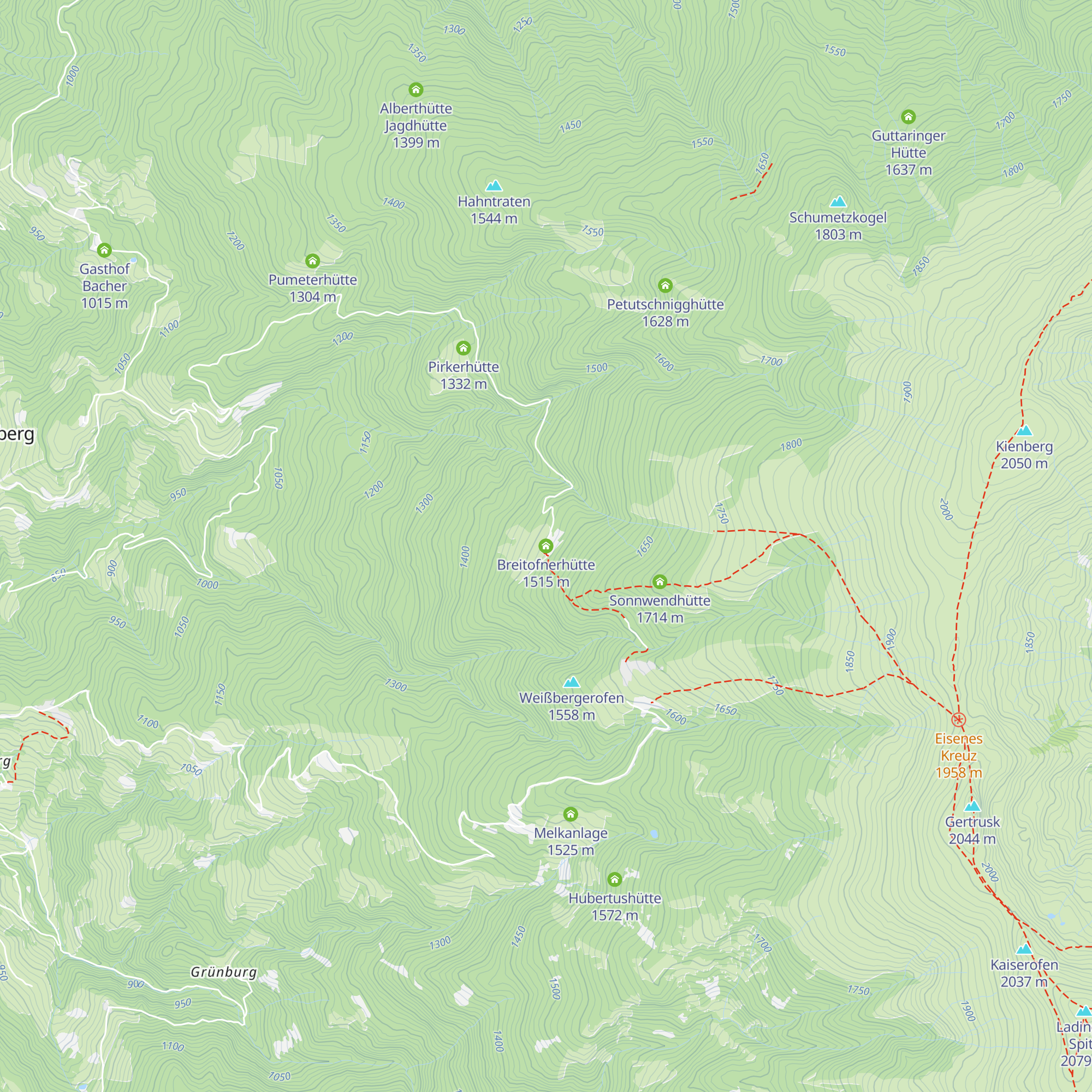 Breitofnerhütte map