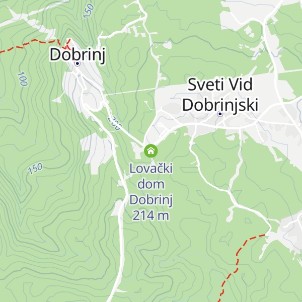 Map of Lovački dom Dobrinj