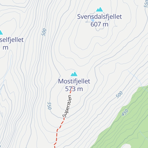 Map of Mostifjellet
