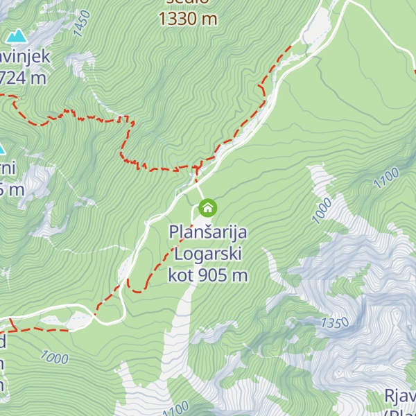 Map of Planšarija Logarski kot