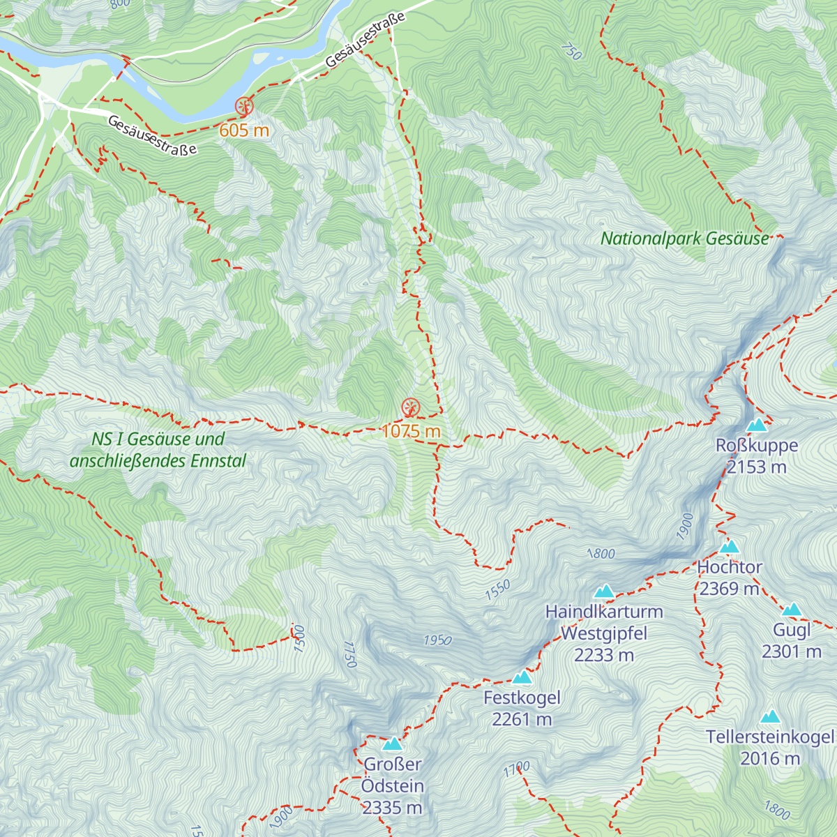 Alte Haindlkarhütte map