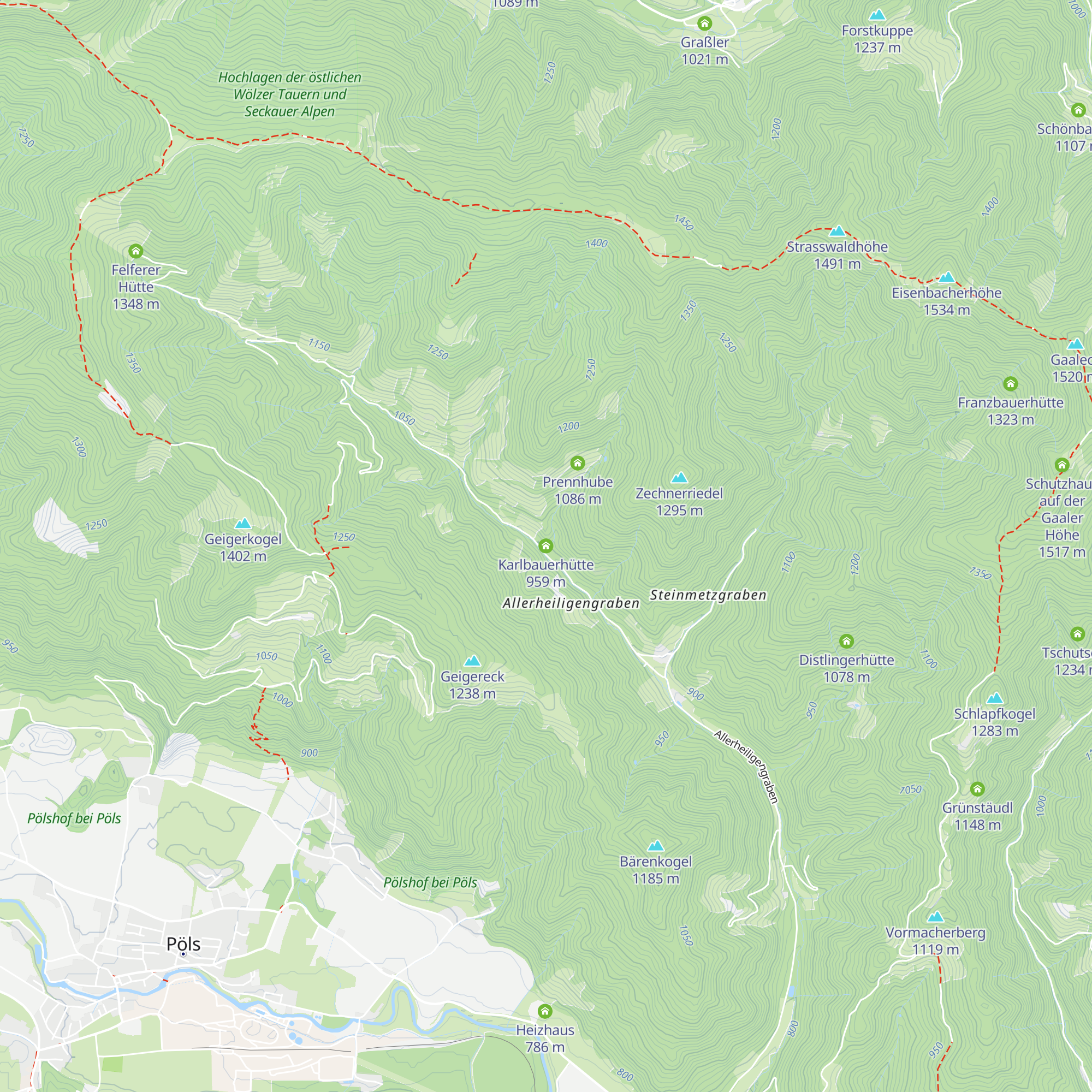 Karlbauerhütte map