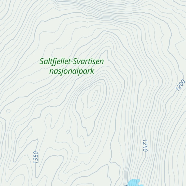 Map of Øvre Staupåtinden