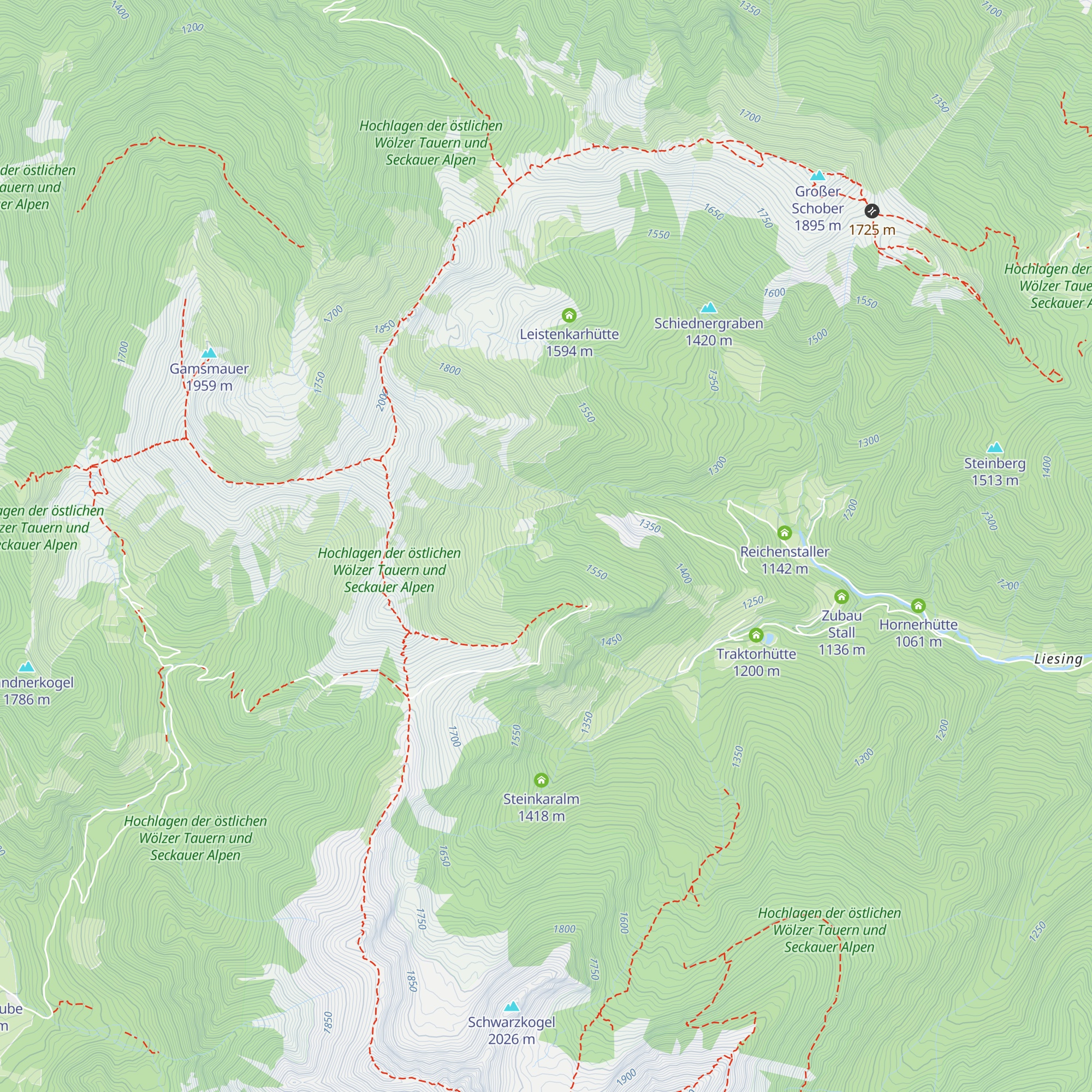 Liesingkaralm map