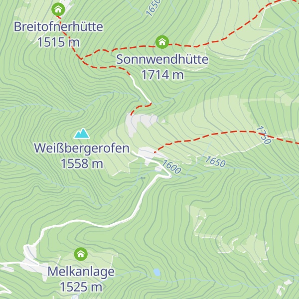 Map of Weissbergerhütte