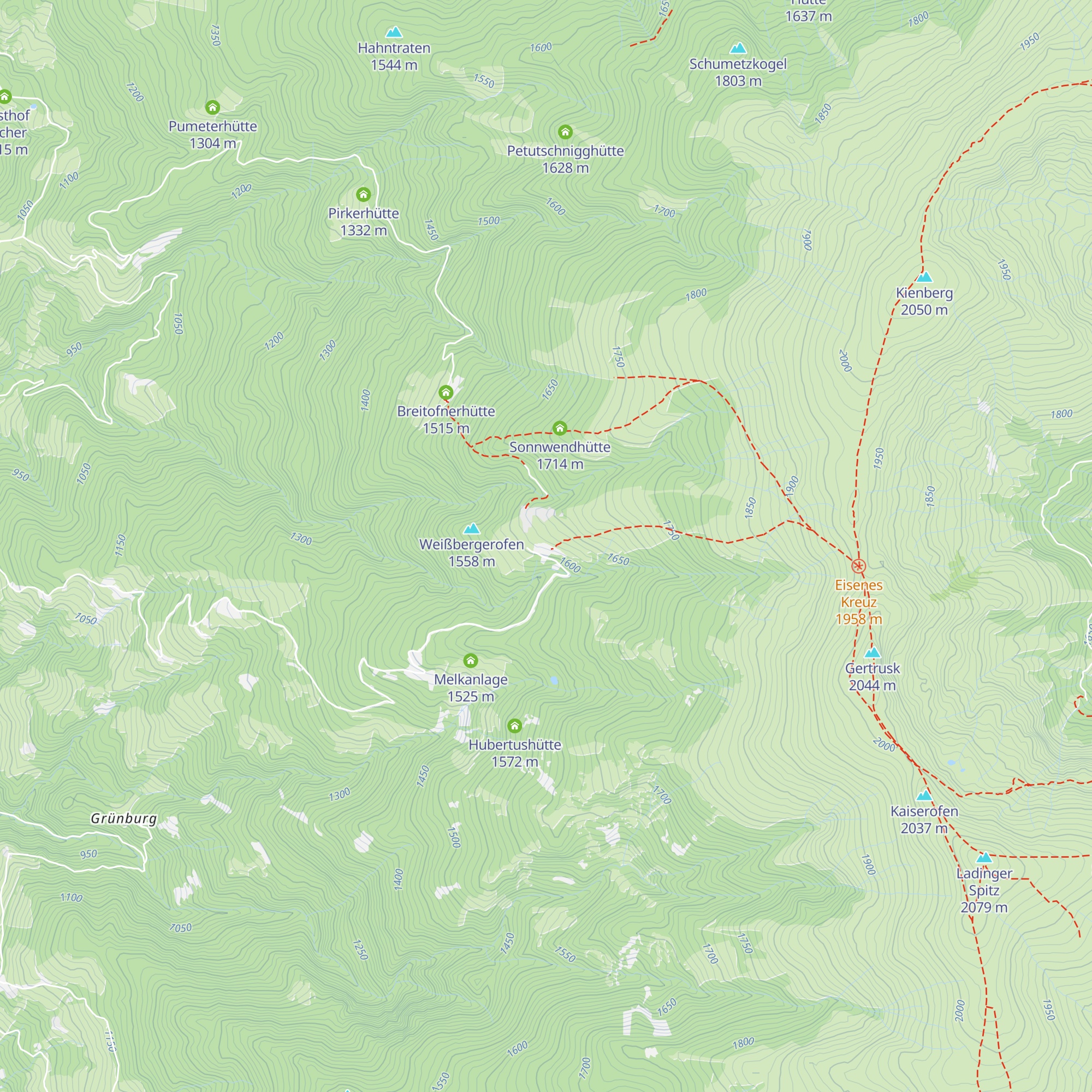 Weissbergerhütte map