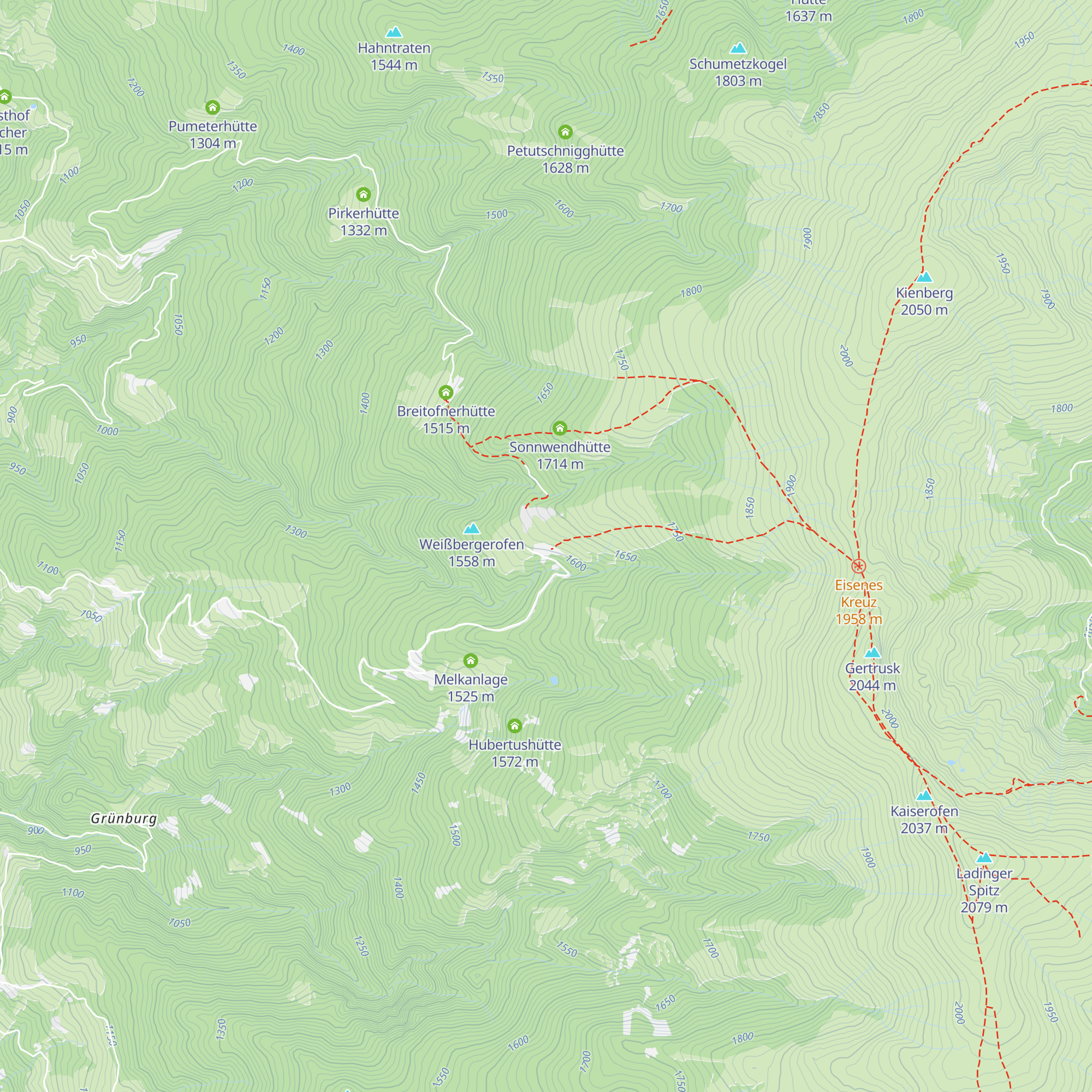 Weissbergerhütte map