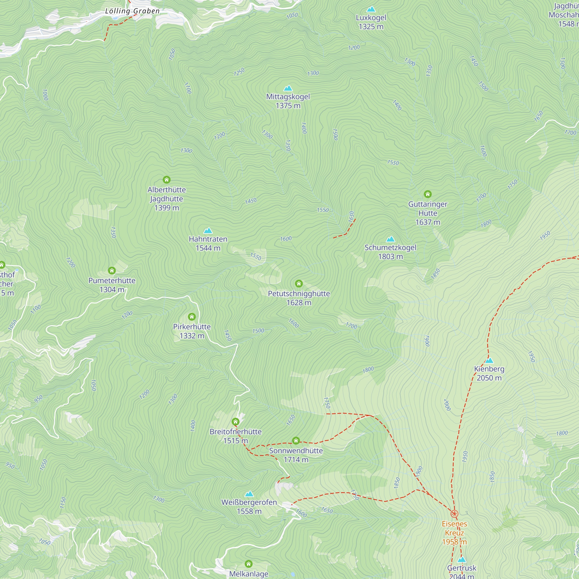 Gözellerhütte map