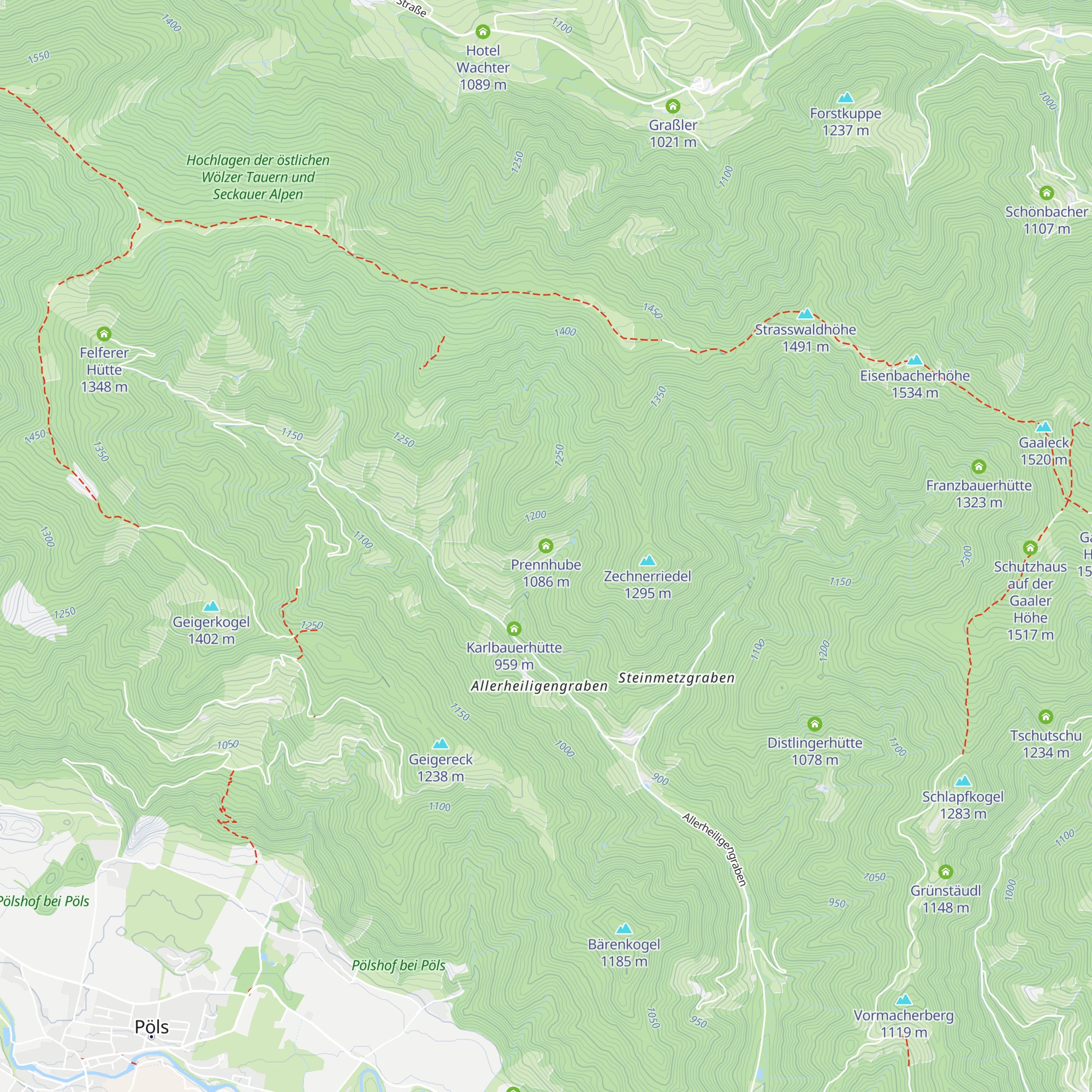 Prennhube map