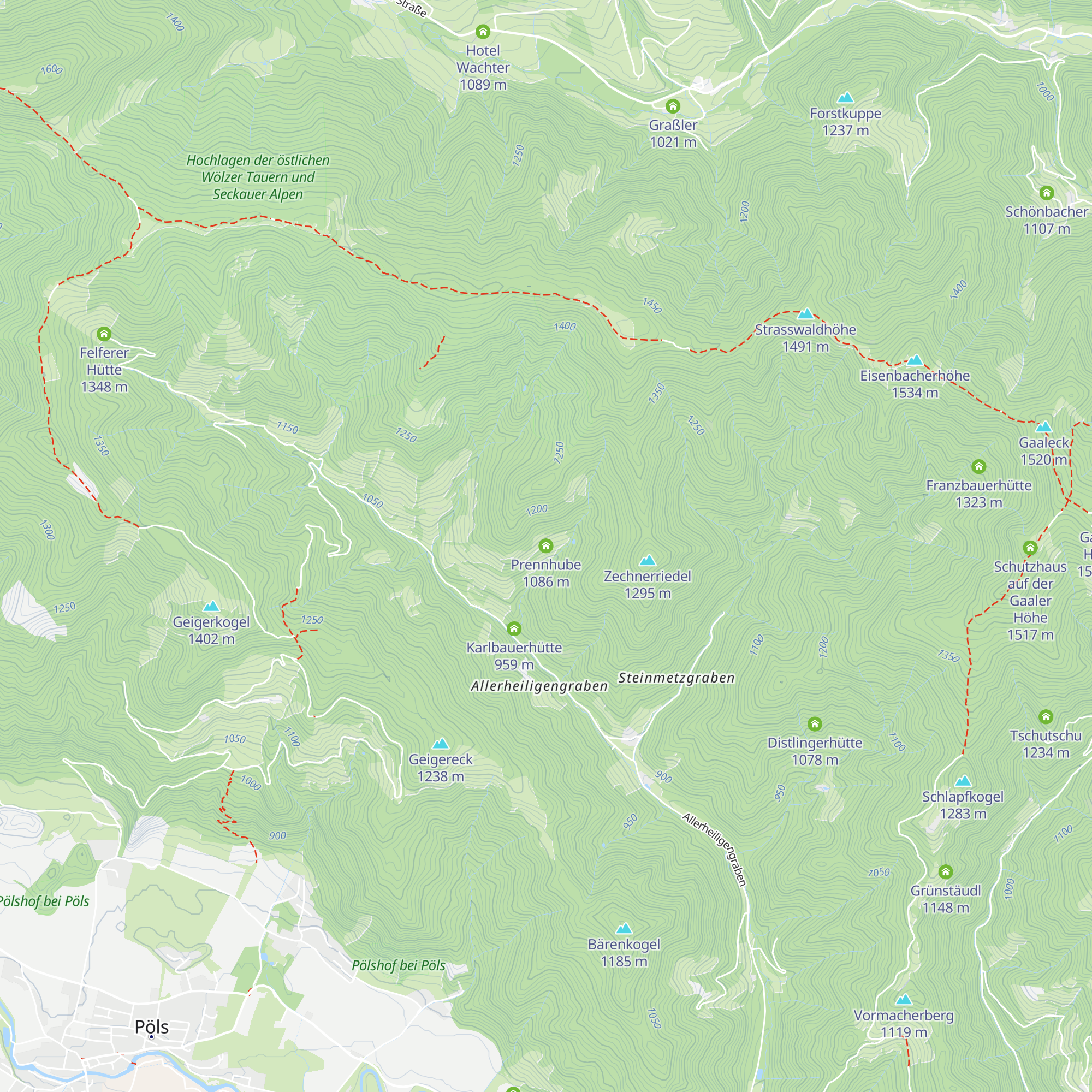 Prennhube map