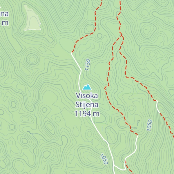 Map of Visoka Stijena