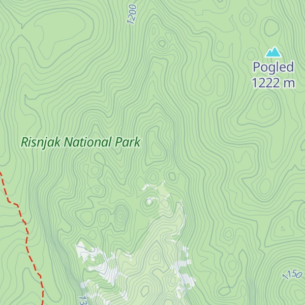 Map of Sjeverni Mali Risnjak