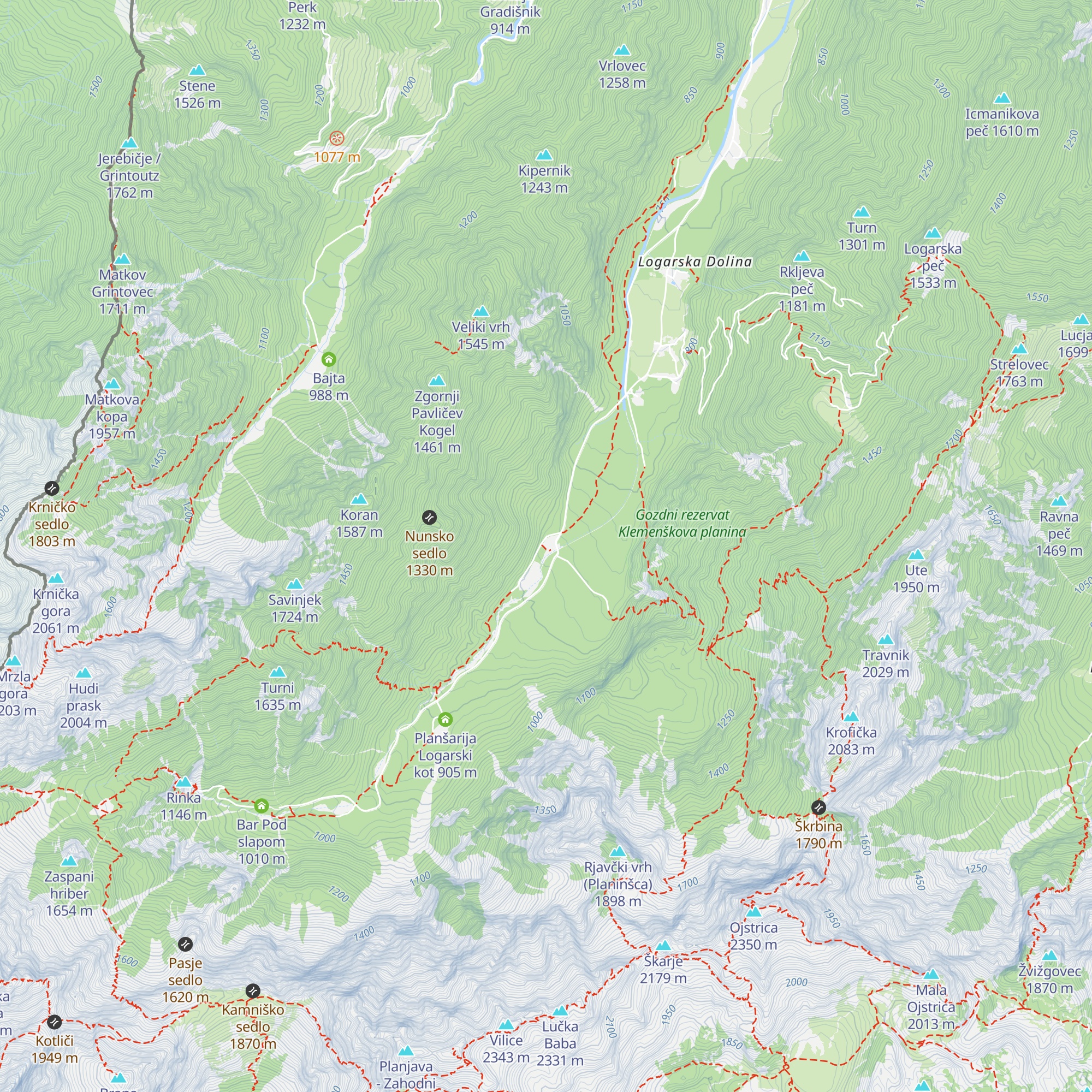 Dom planincev v Logarski dolini map