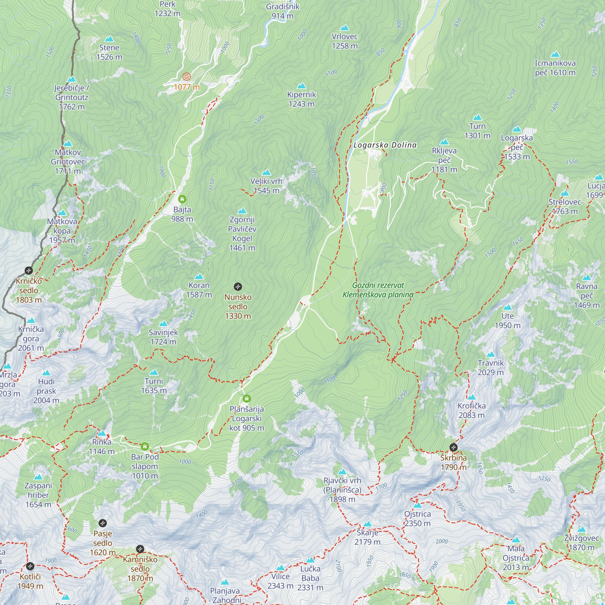 Dom planincev v Logarski dolini map