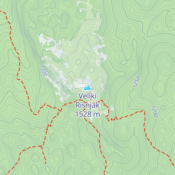 Map of Veliki Risnjak
