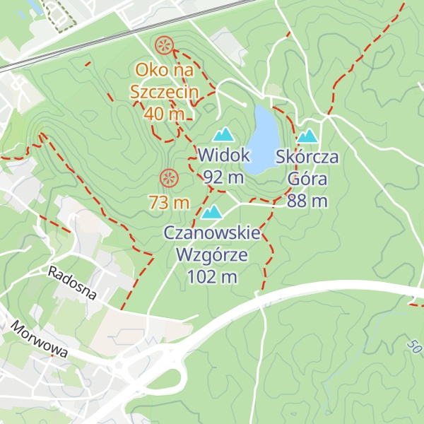 Map of Czanowskie Wzgórze