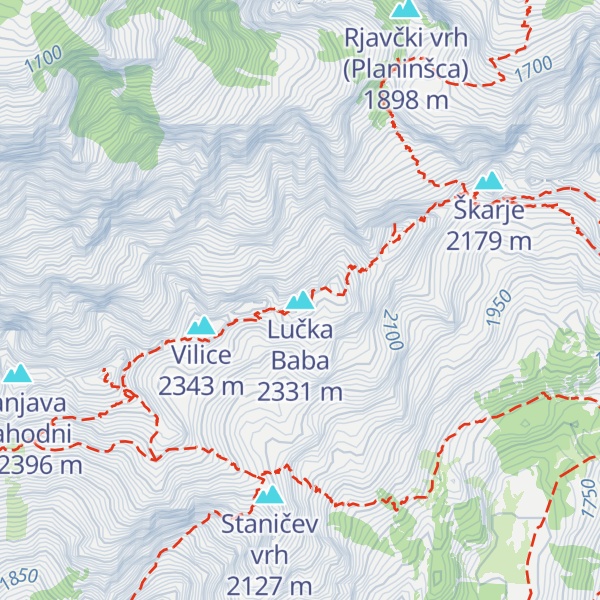 Map of Lučka Baba