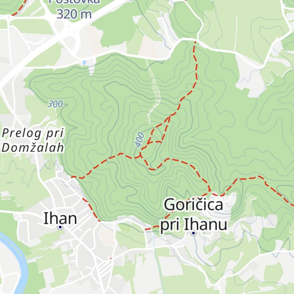 Map of Veliki vrh (Križentaver)