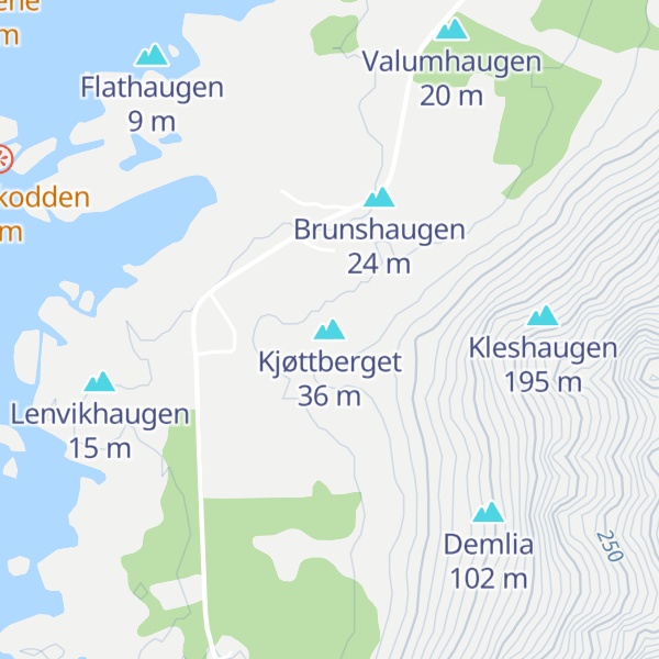Map of Kjøttberget